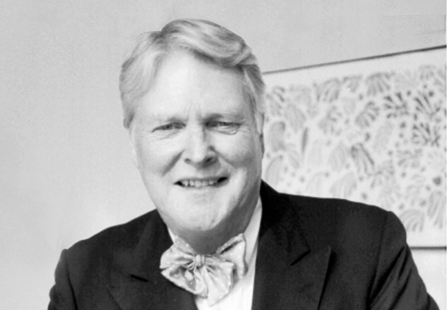 Black and white portrait of James Alcorn, AIA Emeritus